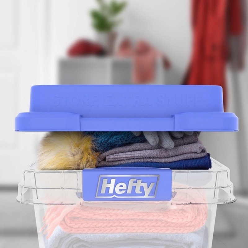Stackable Clear Storage Bin W/ Secure Latches Organizing Shoes & Crafts New