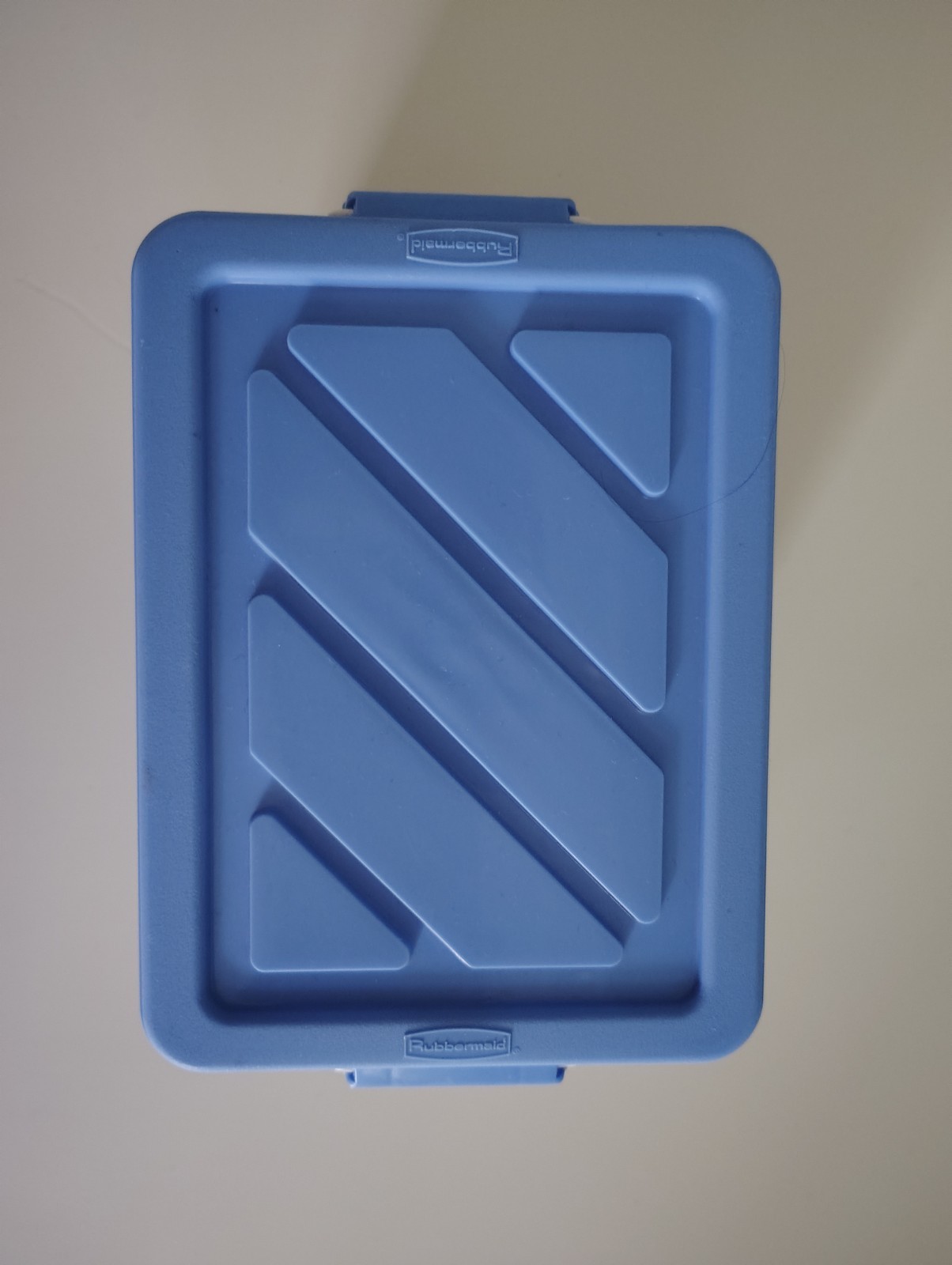 Vintage Rubbermaid Keepers Latch Storage Box #0559 & 0660 Blue Desktop ~ RARE