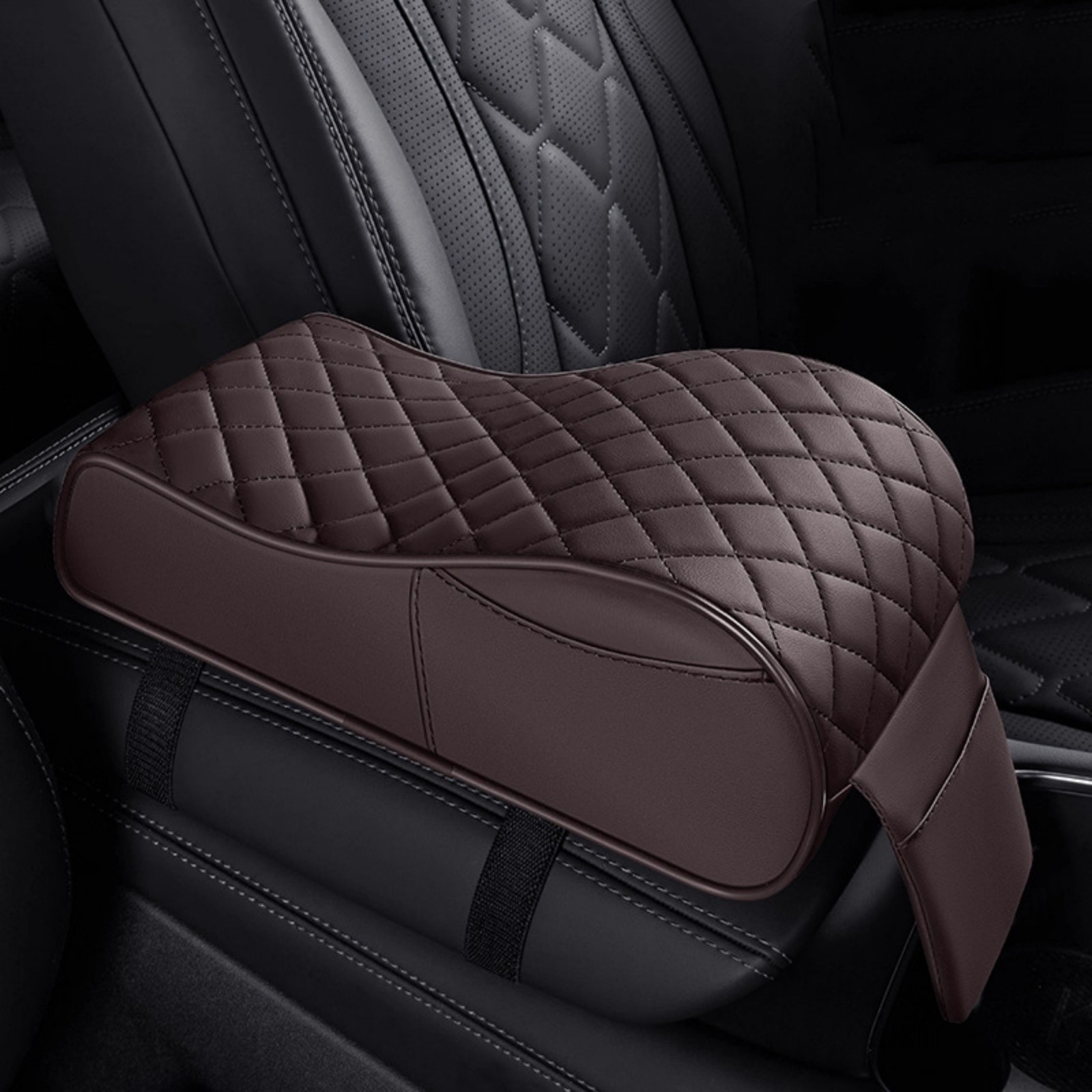 Car Armrest Cushion Memory Foam Console Pad Height Increase Support