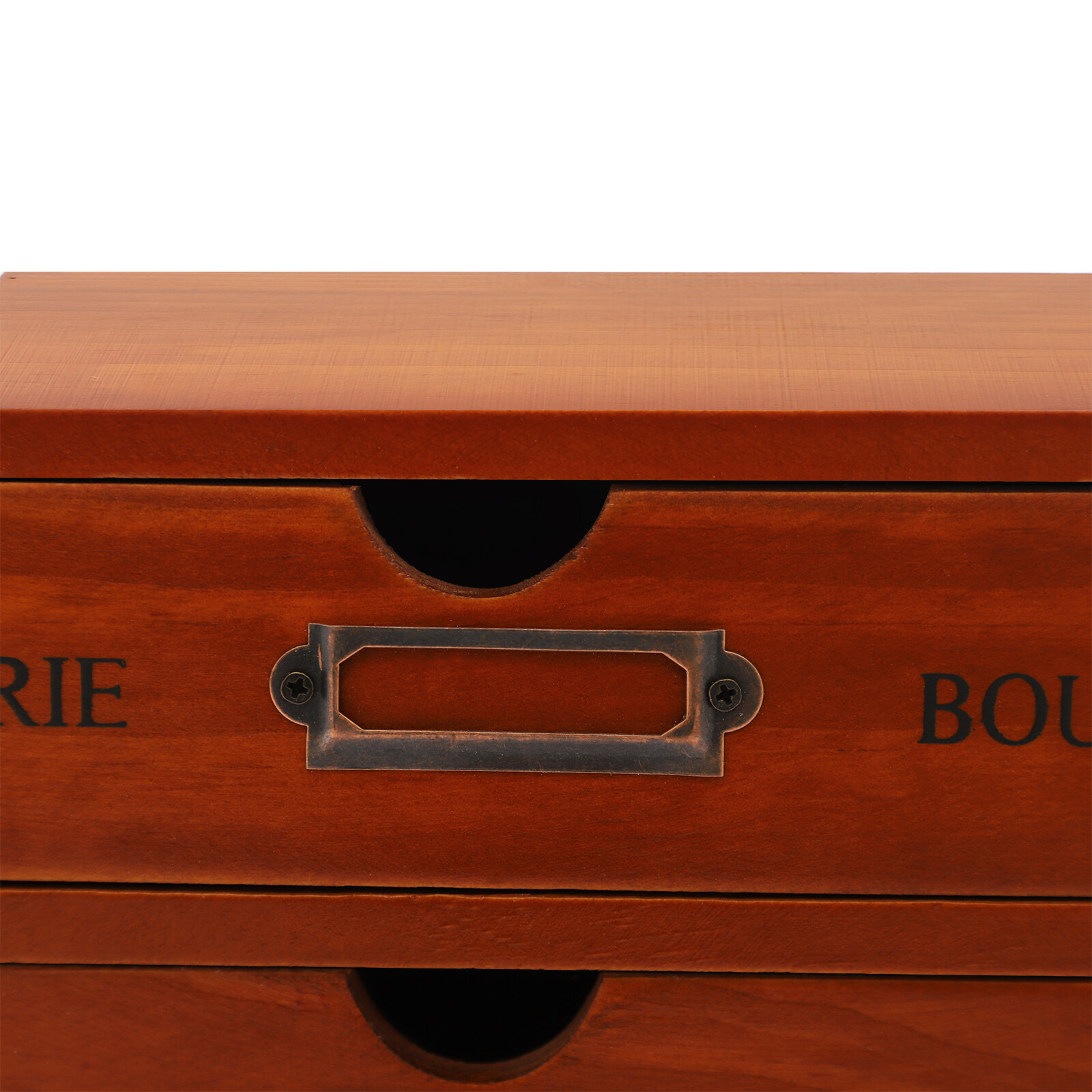 4-tier Antique Desktop Organizer Desktop Storage Cabinet With 4 Drawers Brown US