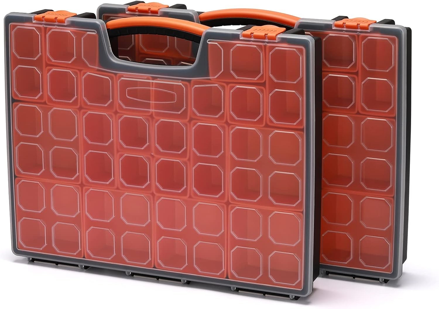 2PCS Multi-Purpose Portable Organizer Box Set W/ 44-Removable Compartments 2pc