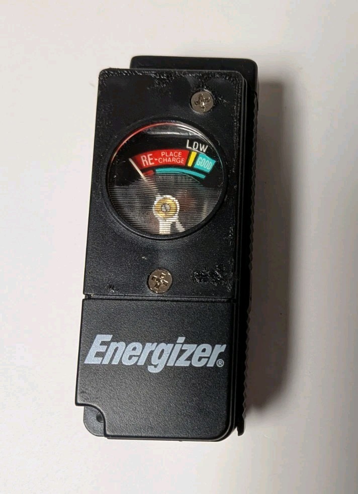 Vintage Energizer Bunny Battery Organizer Case Tray & Radio Shack Battery Tester
