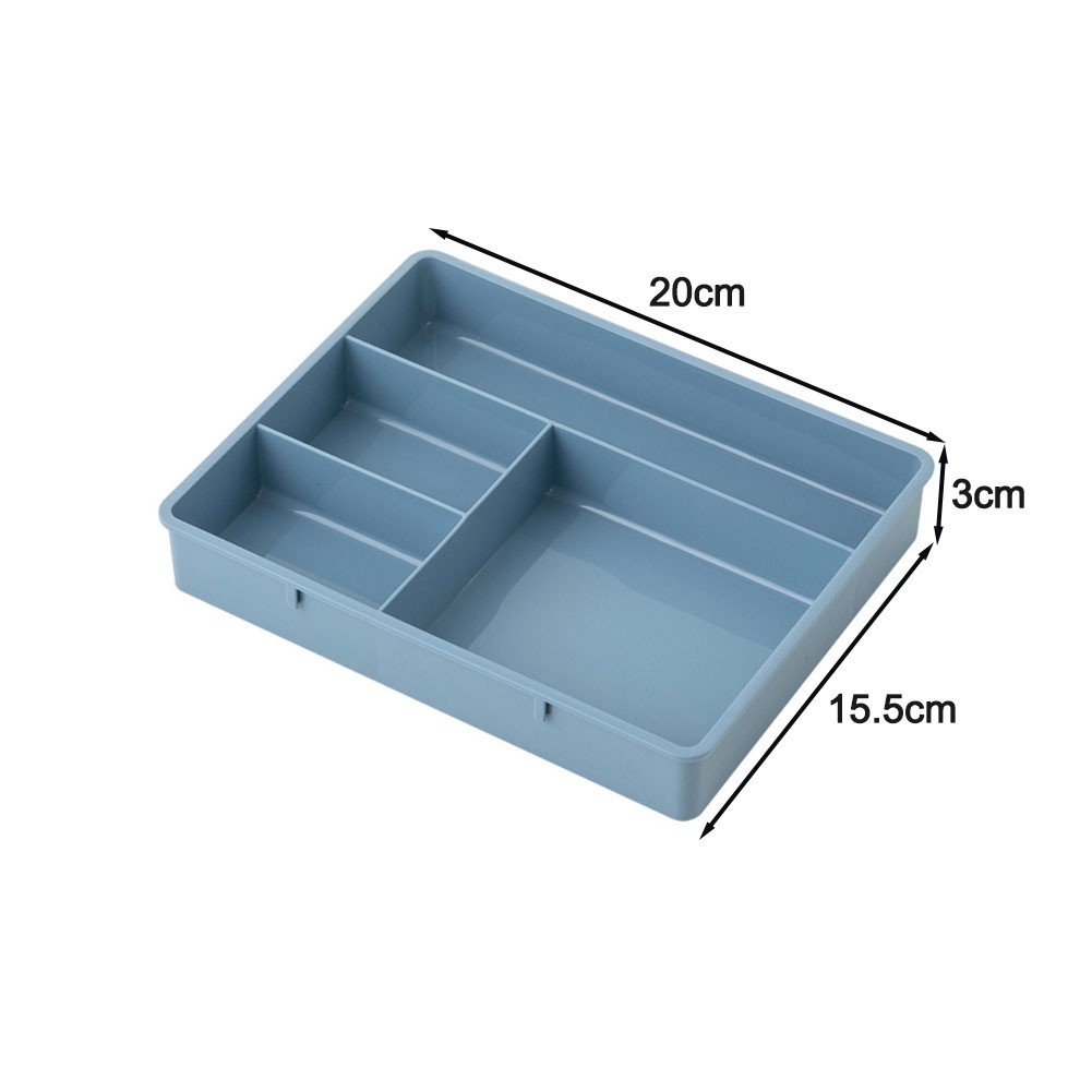 Multipurpose Desktop Drawer Tray Organizer 20×15.5x3cm with Four Grids