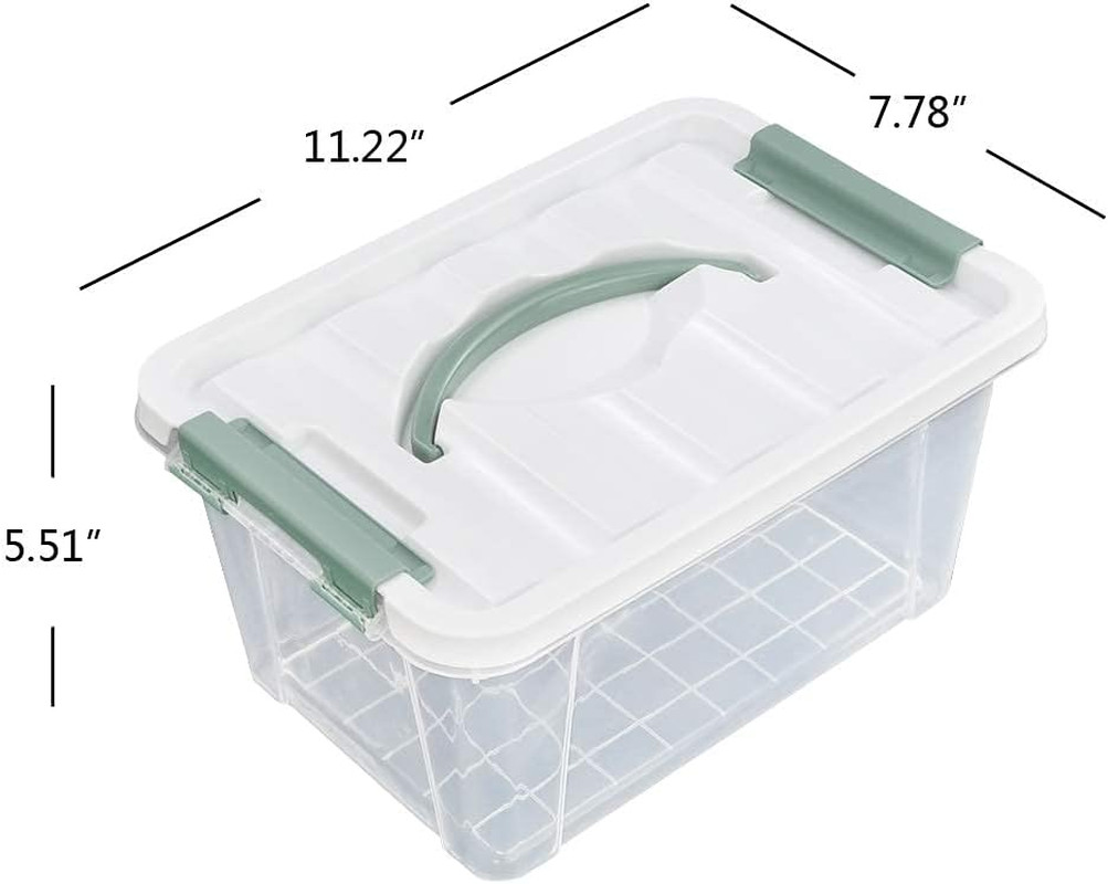 6-Pack 6 Quart Clear Latch Storage Boxes with Lids for Organized Living