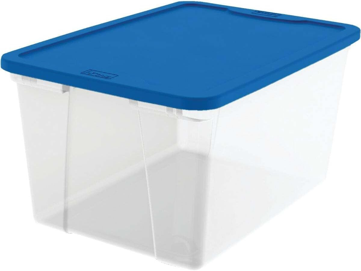Spacious 56Qt Clear Storage Tote – Organize Your Space Effortlessly!
