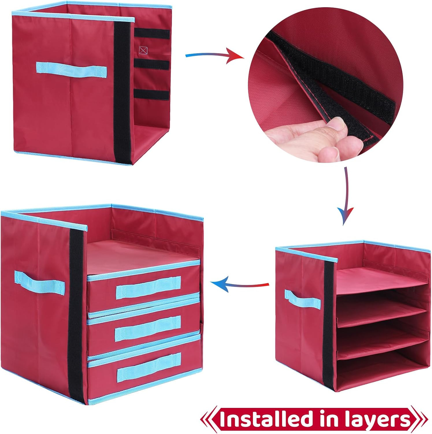Monster Truck Storage Organizer, 4-Layer Trucks Storage Box with 48 Compartments
