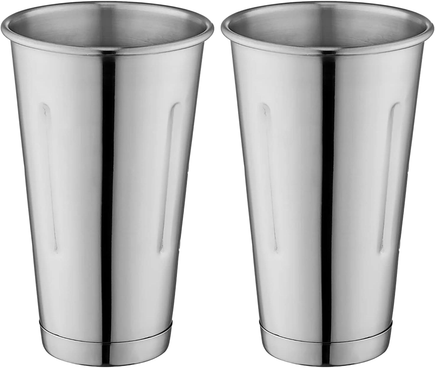 Stainless Steel Milkshake Cups Immersion Hand Blender Malt Cup 30 Oz Set of 2