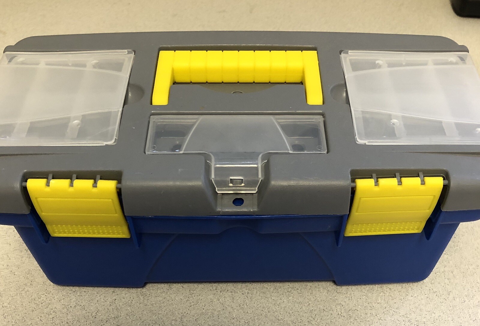 Two Plastic Storage Boxes 12”x6”x5” & 10”x5”x4”