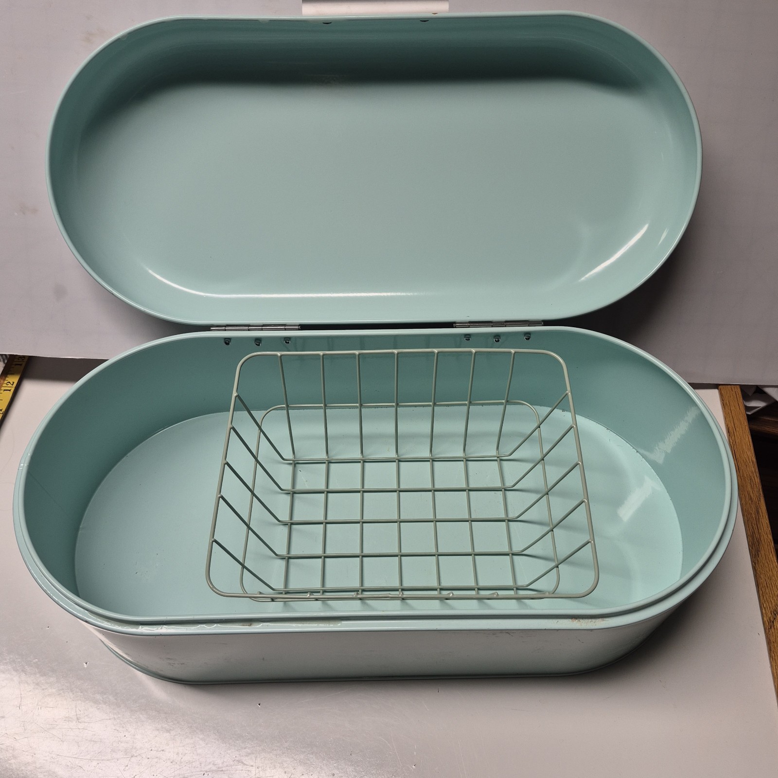 Metal Tin Turquoise, Hobby Lobby, 17x8x6 Inches