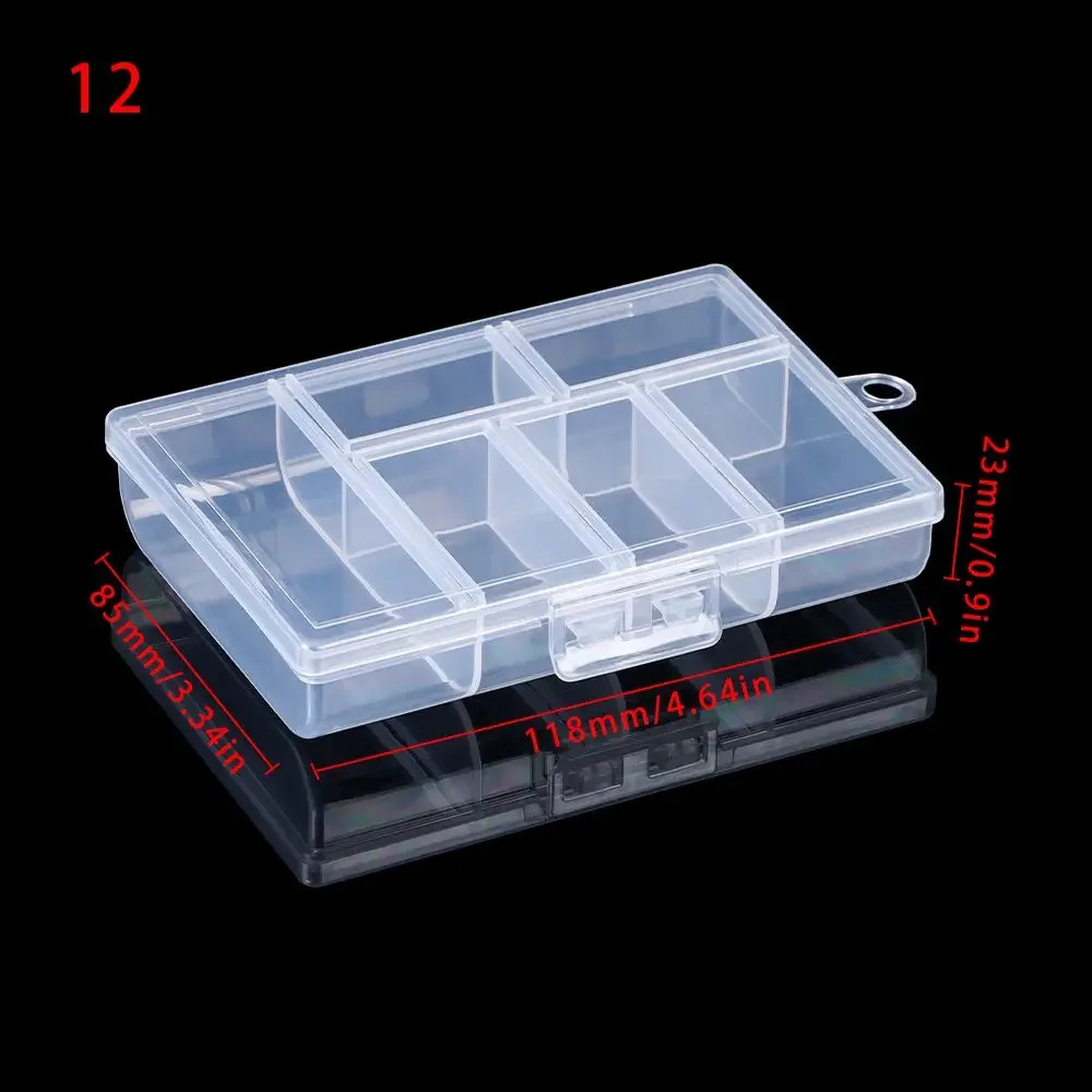 Multi Styles Small Square Clear Plastic Storage Box for Jewelry Diamond Embroide