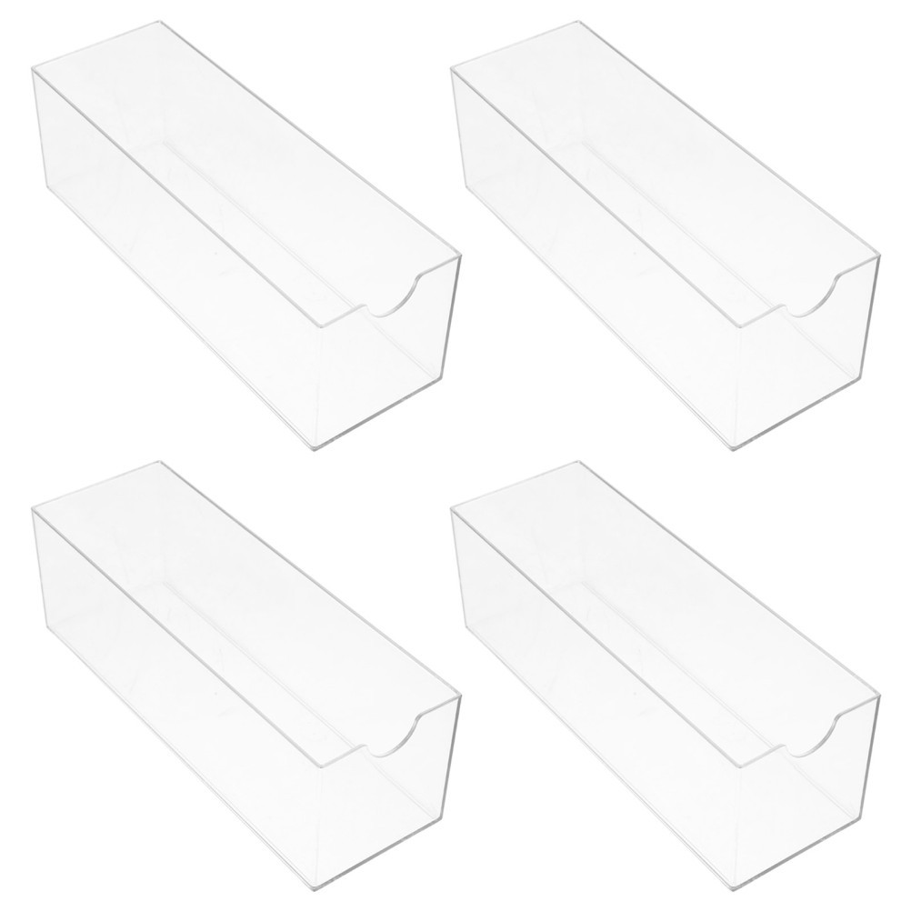 4Pcs Multi-Function Transparent Pen Holder Desk Storage Rack for Office
