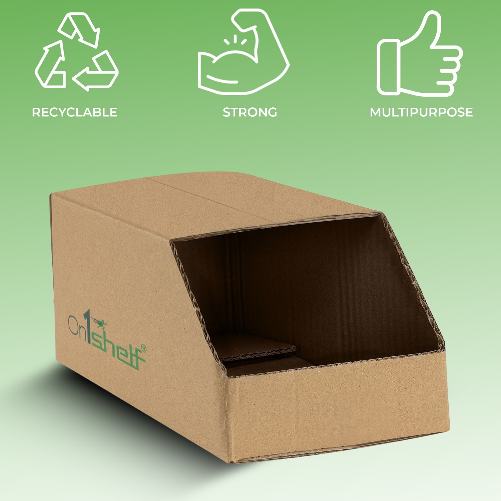 Sturdy Stackable Cardboard Storage Bin Containers picking eccomrce warehouse