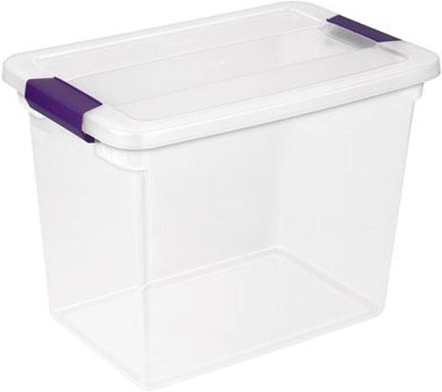 27QT & 15QT Clear Latch Storage Totes, 6 & 12 Pack for Home Organizing