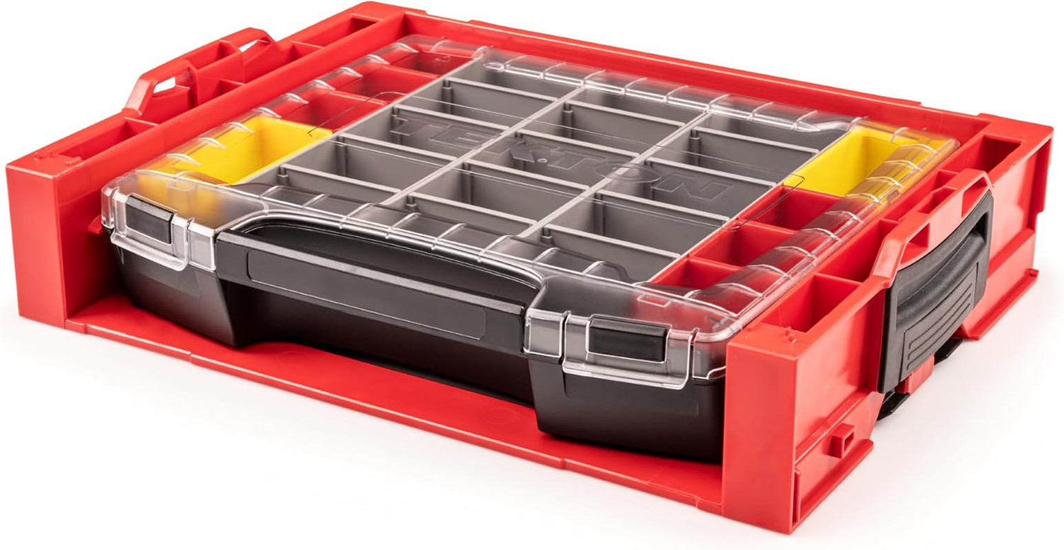 Lidded Drawer (I-Boxx) with 11-Piece Organizer Bin Set in Stacking Drawer Rack |