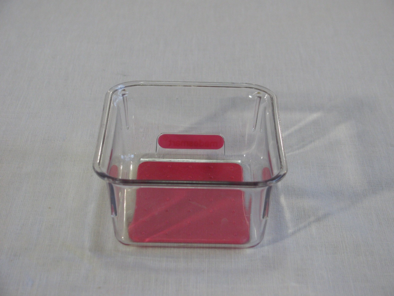 Madesmart Small Office Drawer Organizer Dish, 4x5x2, Red Liner