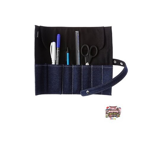Delfonics Roll Pen Case Denim Dark Blue
