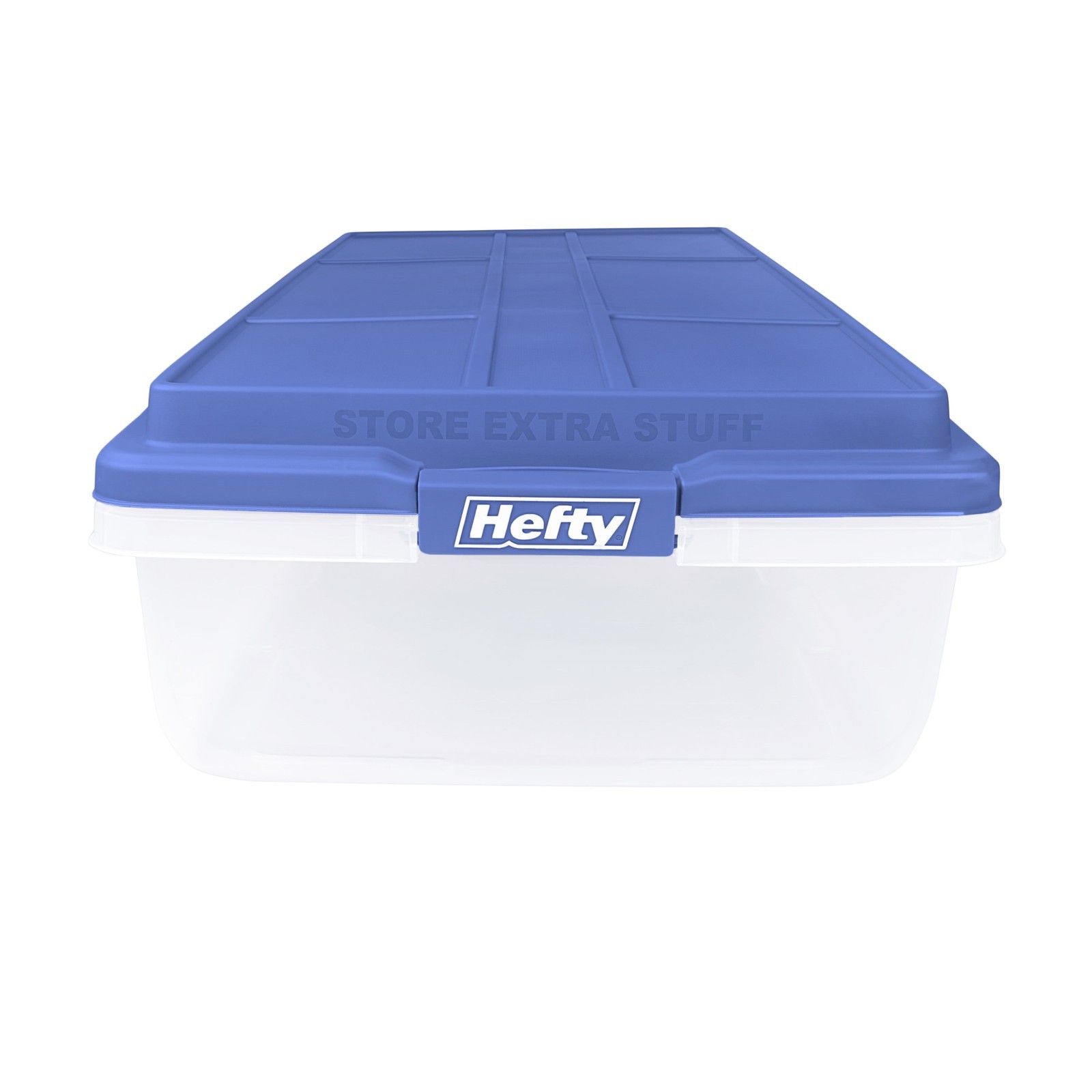 (4 pack HI-RISE 63 Quart Large Latching Storage Bin Clear Plastic Storage