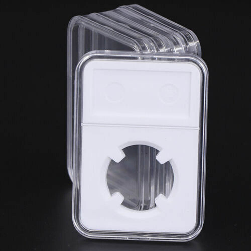10Pcs/set 32mm Coin Slab Holders Display Storage Box Show Case Stands USA Stock