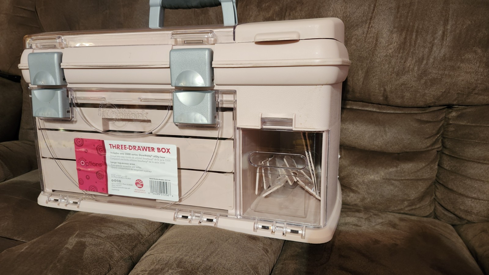 Creative Options Large Pink Craft Storage System Plano 3500 Tackle Case Box Tool