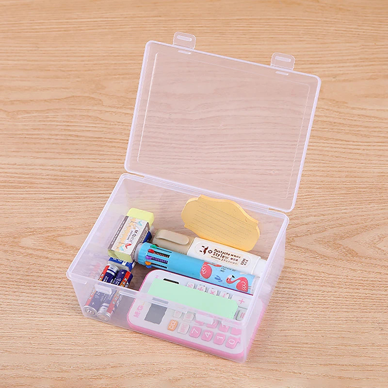 Mini Storage Box Clear Lidded Small Plastic Box for Parts Tools Storage Box Jewe