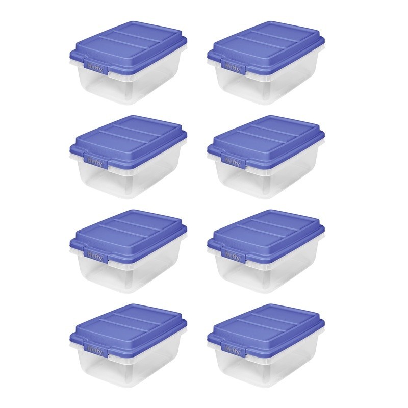 Stackable Clear Storage Bin W/ Secure Latches Organizing Shoes & Crafts New
