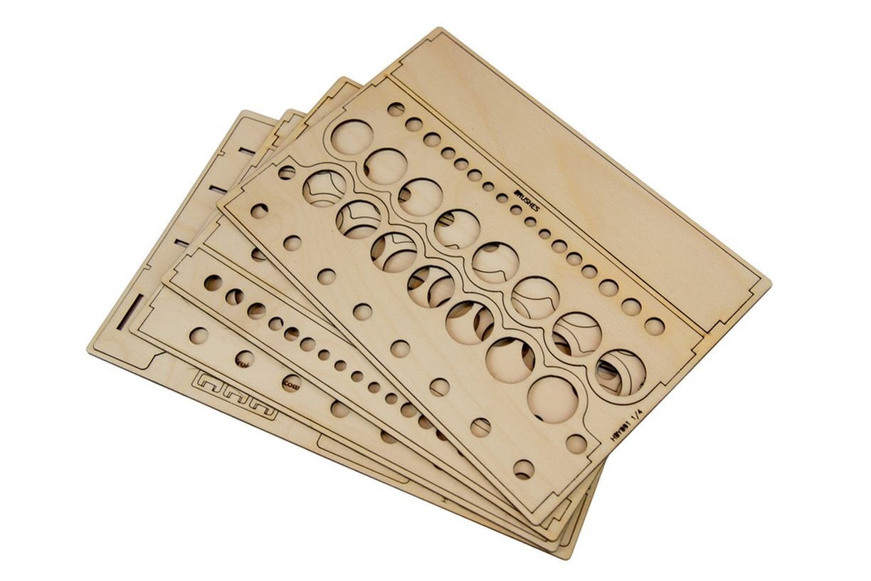 Modular Paint Rack w/ 35mm Holes – Multiple Organizer for Paint Bottles Pots …