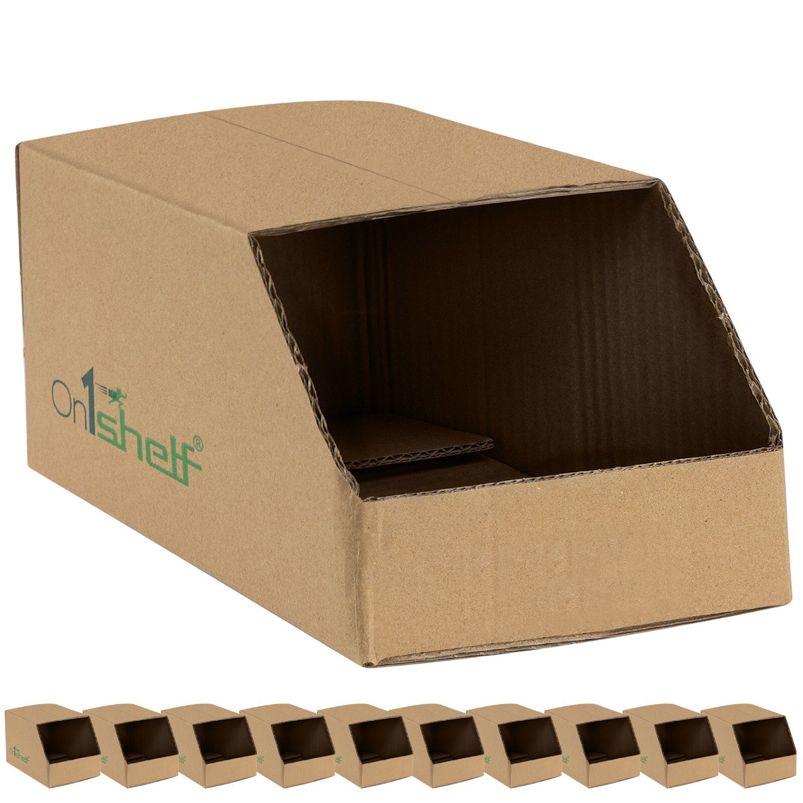 Sturdy Stackable Cardboard Storage Bin Containers picking eccomrce warehouse
