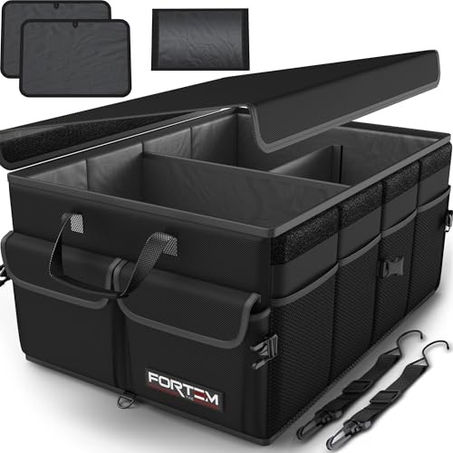 Trunk Organizer For SUV Car Trunk Organizer, Foldable Medium (50L) Black