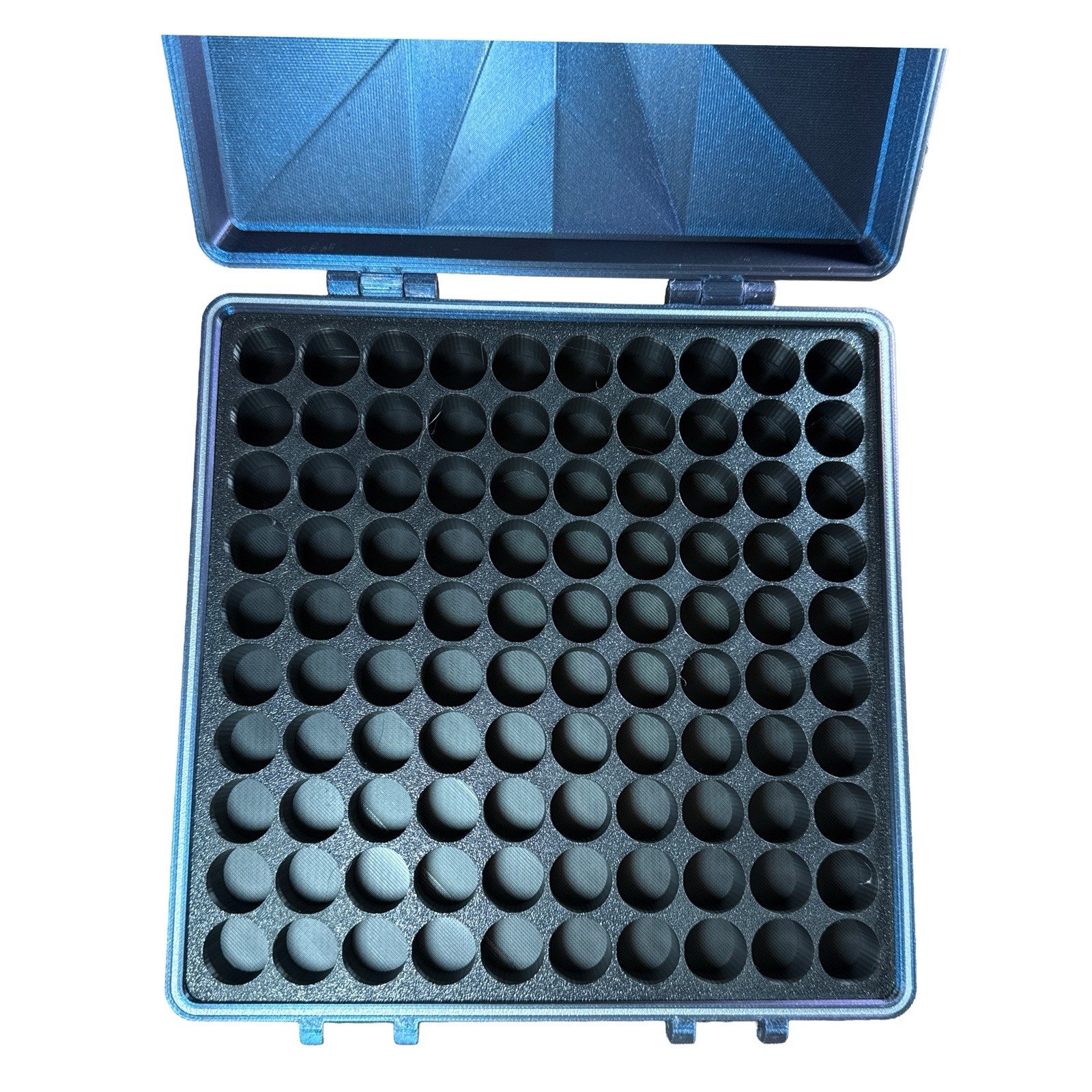 Peptide Vial Storage Case 3ml 100 Spot Rugged Essential Oil Burnt Platinum Slvr