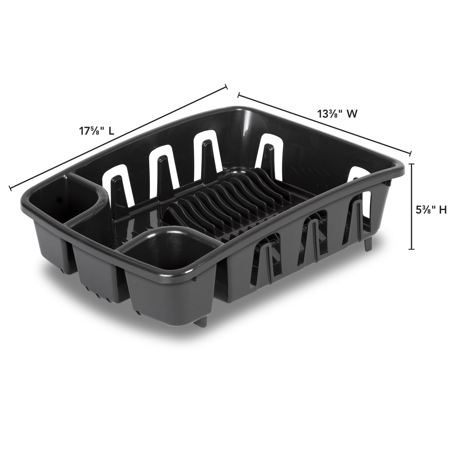 Dish Rack with Self Draining Base Dish Drying Rack Kitchen Tools Self-Draining