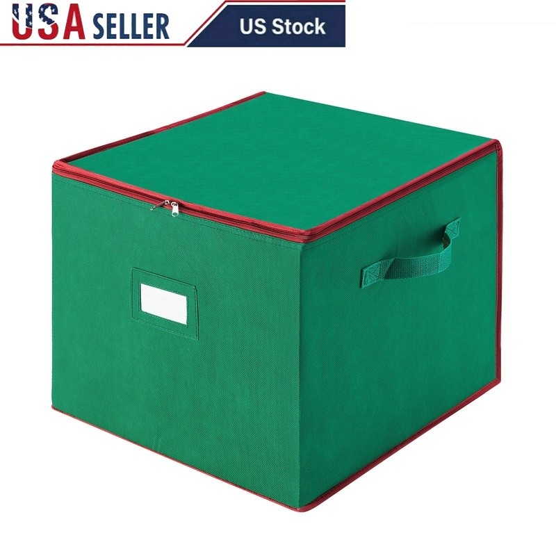 Ornament Storage Box 75 Compartment Holiday Organizer Stackable Durable Design