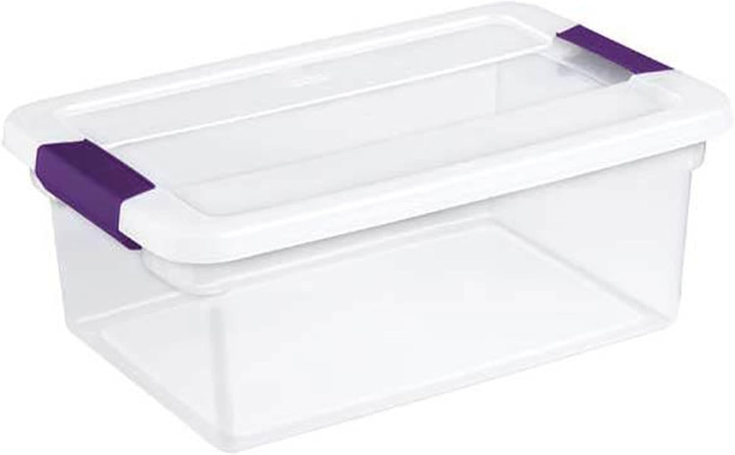 27QT & 15QT Clear Latch Storage Totes, 6 & 12 Pack for Home Organizing