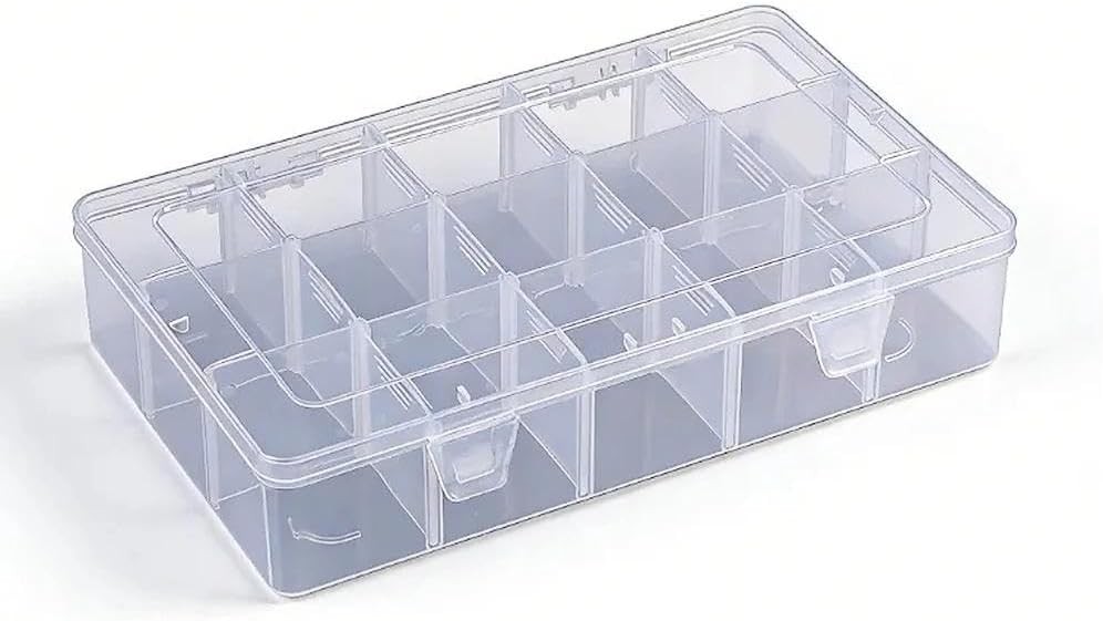 15 Section Storage Case Clear Divider Craft Organizer Box