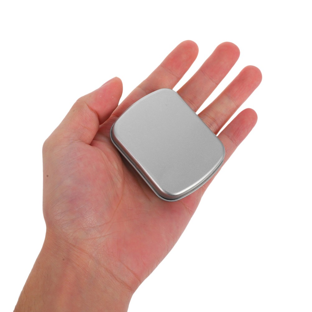 5 Pcs Small Iron Box Jewelry Box Travel 6.00X4.70X1.50CM Silver Color