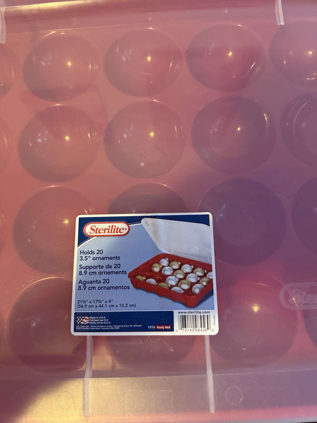 (3) Sterilite 20 Holiday Ornament Storage Case Christmas 3.5&Prime; **No Ornaments
