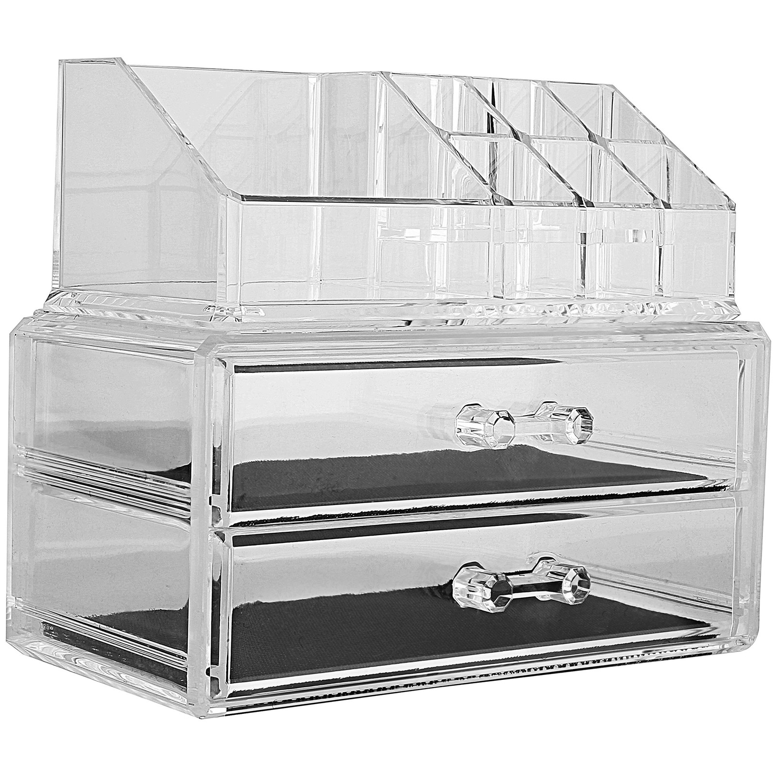 MCB Home Essentials-Acrylic Makeup & Cosmetic Jewelry Organizer Clear