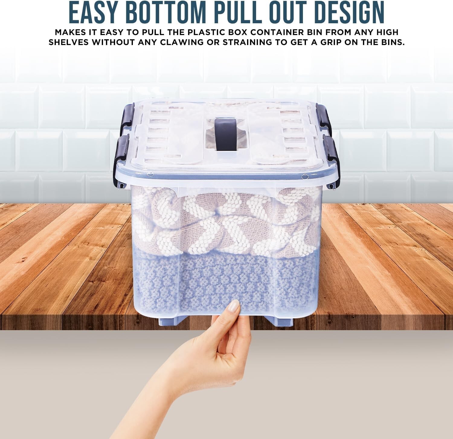 Stackable Storage Box Set Space-Efficient Stackable Storage Boxes 19QT