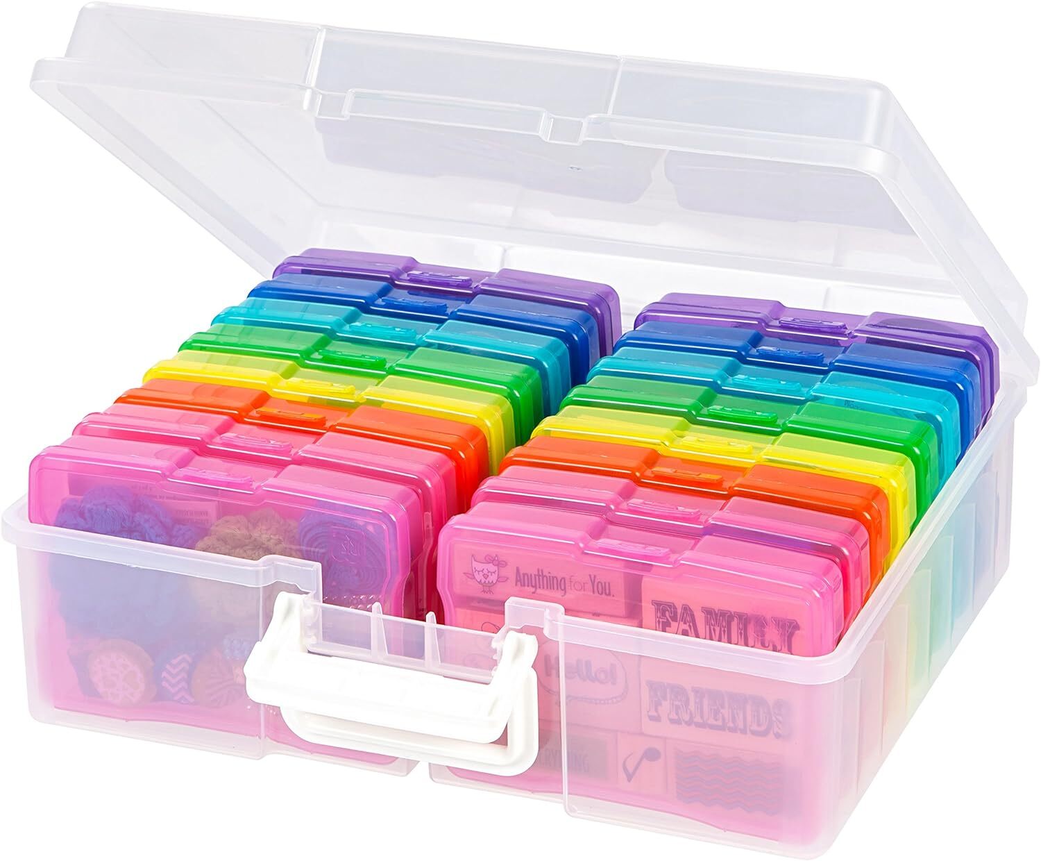 2pcs 4&Prime;x6&Prime; Photo Storage Craft Keeper with 16 Organization Cases for Pictures