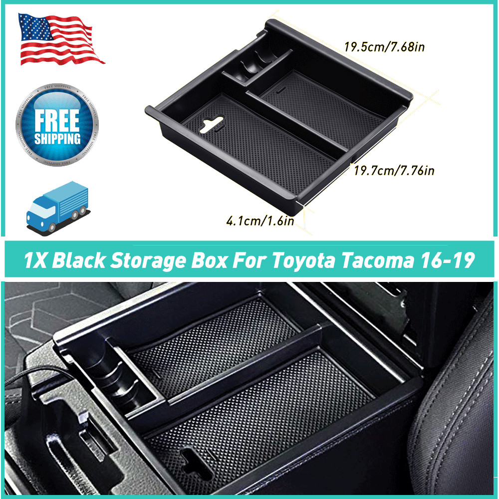 1PCS Black Storage Box For 2016-2019 Toyota Tacoma SR SR5 TRD Sport TRD Off-Road