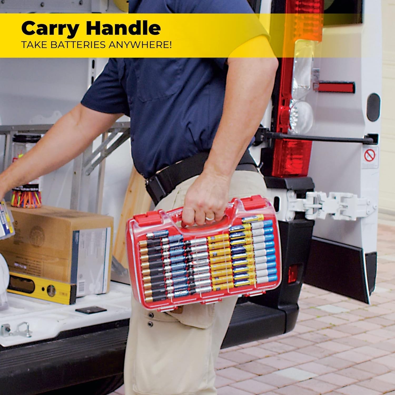 Battery Daddy Storage & Organizer Case w/Tester, Stores & Protects Up to 180 …