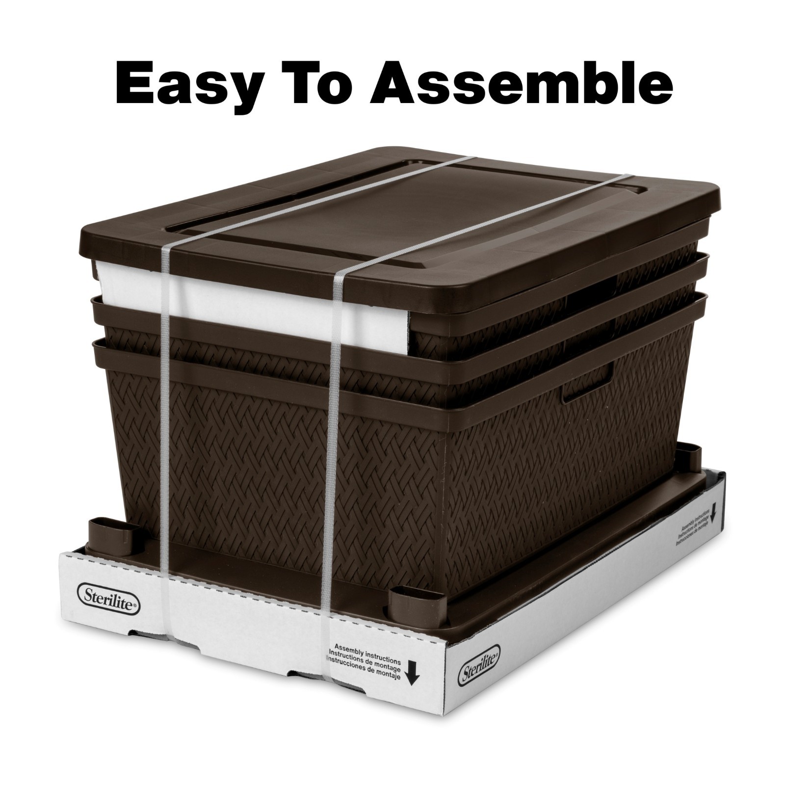 Sterilite Wide 3 Drawer Tower, Plastic Storage Organizer with Removable Decorati