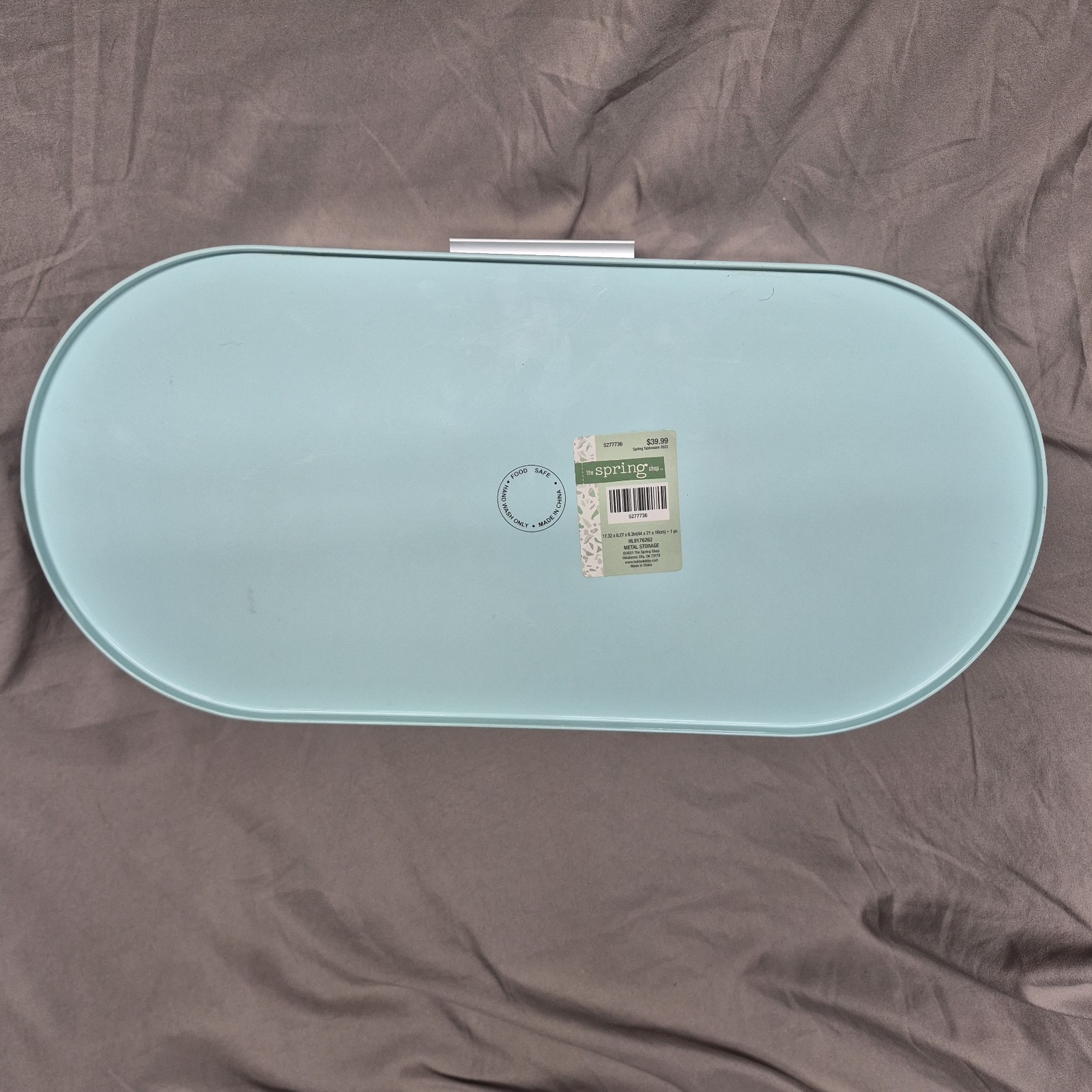 Metal Tin Turquoise, Hobby Lobby, 17x8x6 Inches