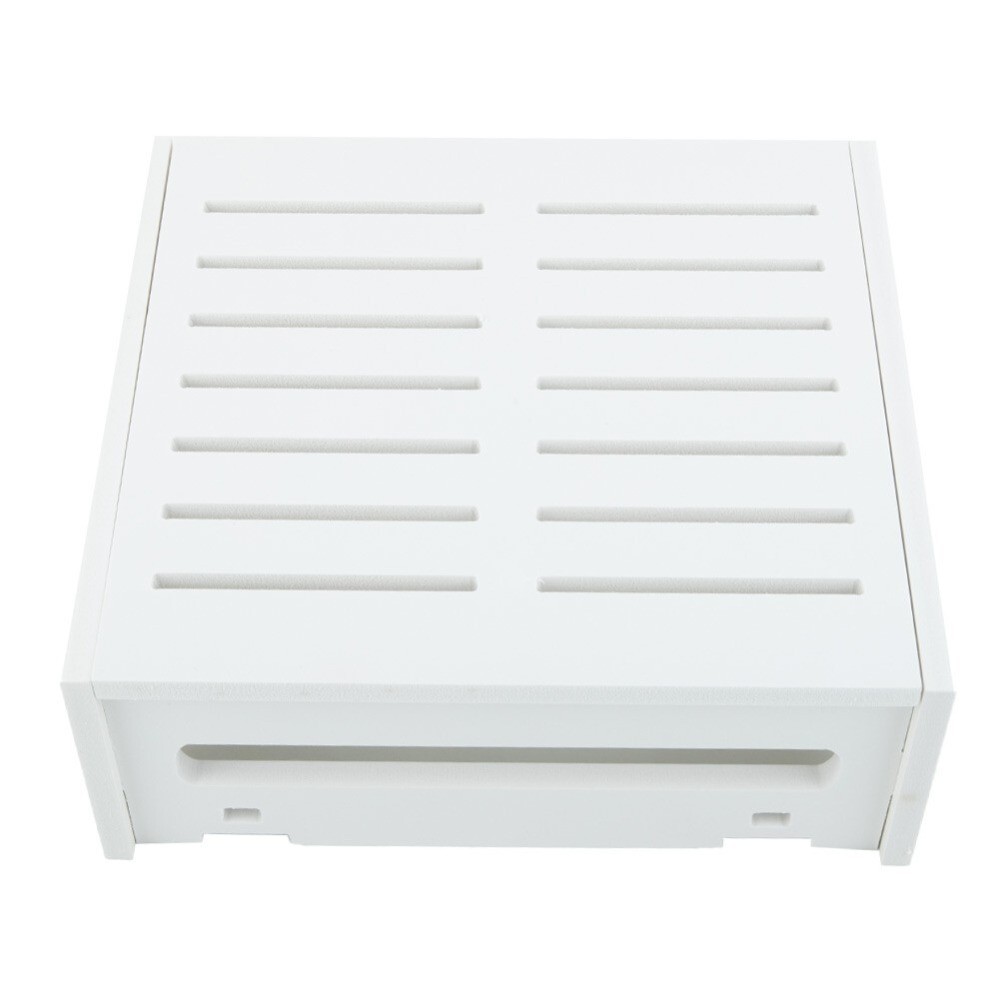 White Wifi Router Rack Box Shelf Storage Wall Mounted Wireless Bracket Cable