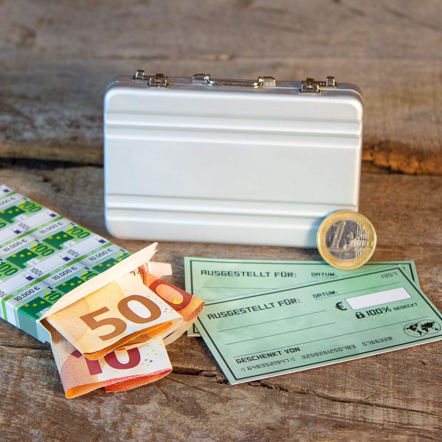 Money Case as Money Gift or for Vouchers Mini Briefcase Made of Alumini…