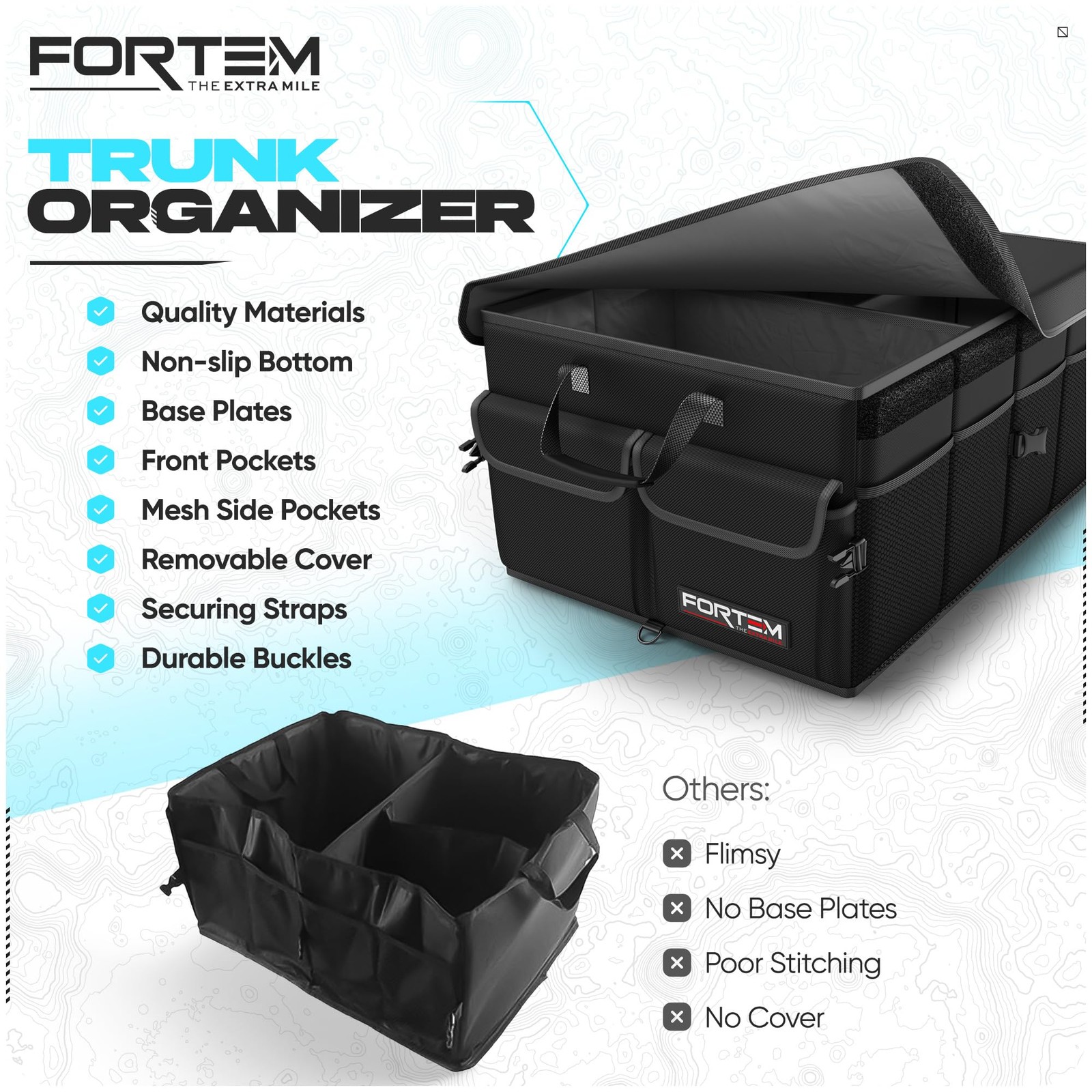 Trunk Organizer For SUV Car Trunk Organizer, Foldable Storage, Car Accessorie…