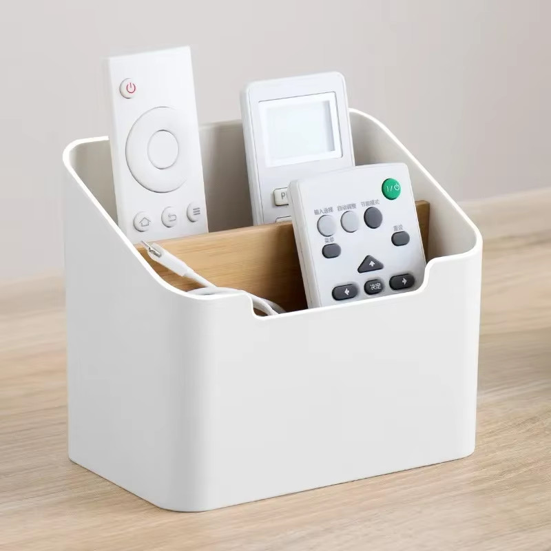 Plastic Desktop Storage Box for Remote Controls Tissues Cosmetics Office Supplie
