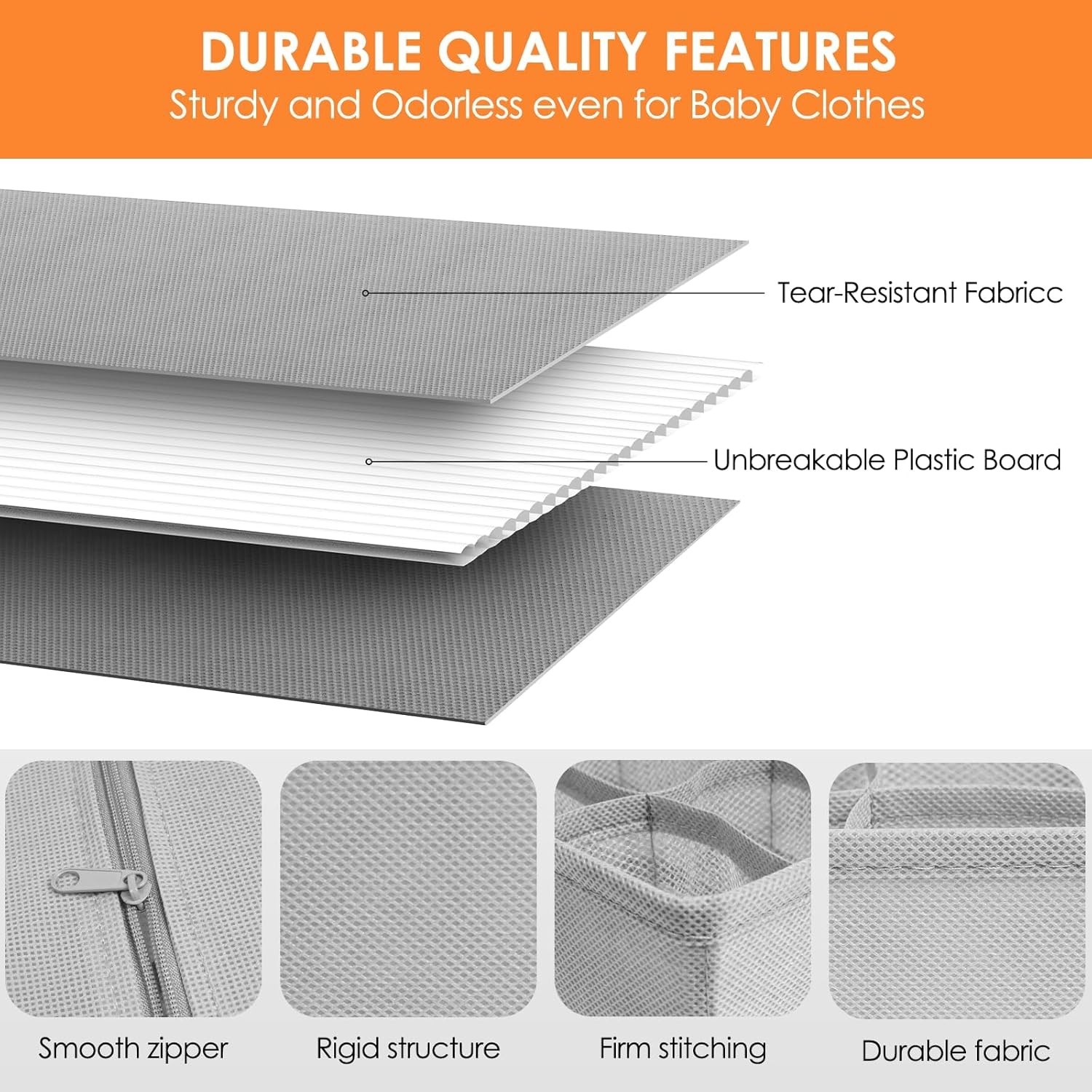 12 Pack Sock Underwear Drawer Organizer Dividers, 116 Cells Fabric Foldable D…