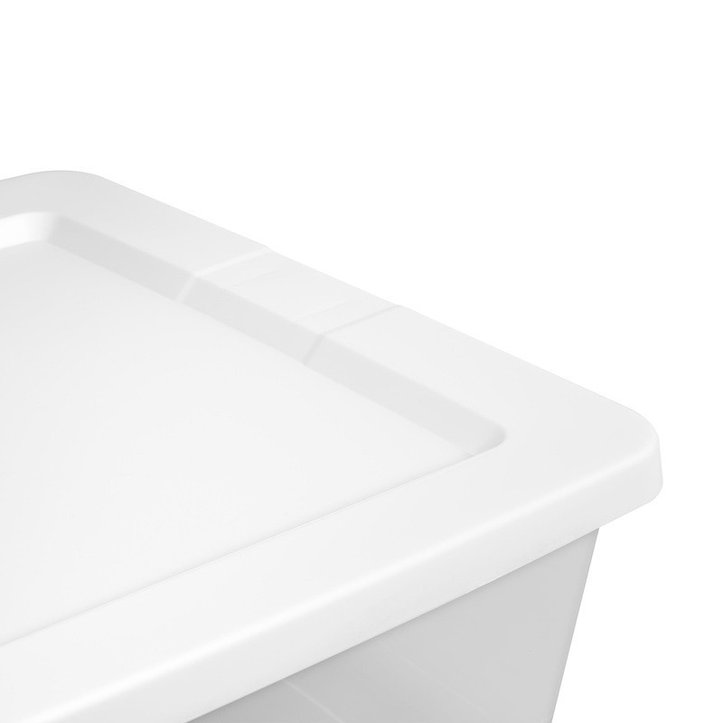 Clear Plastic Storage Bin 41Qt Snap-On Lid Stackable Organizer Household Storage
