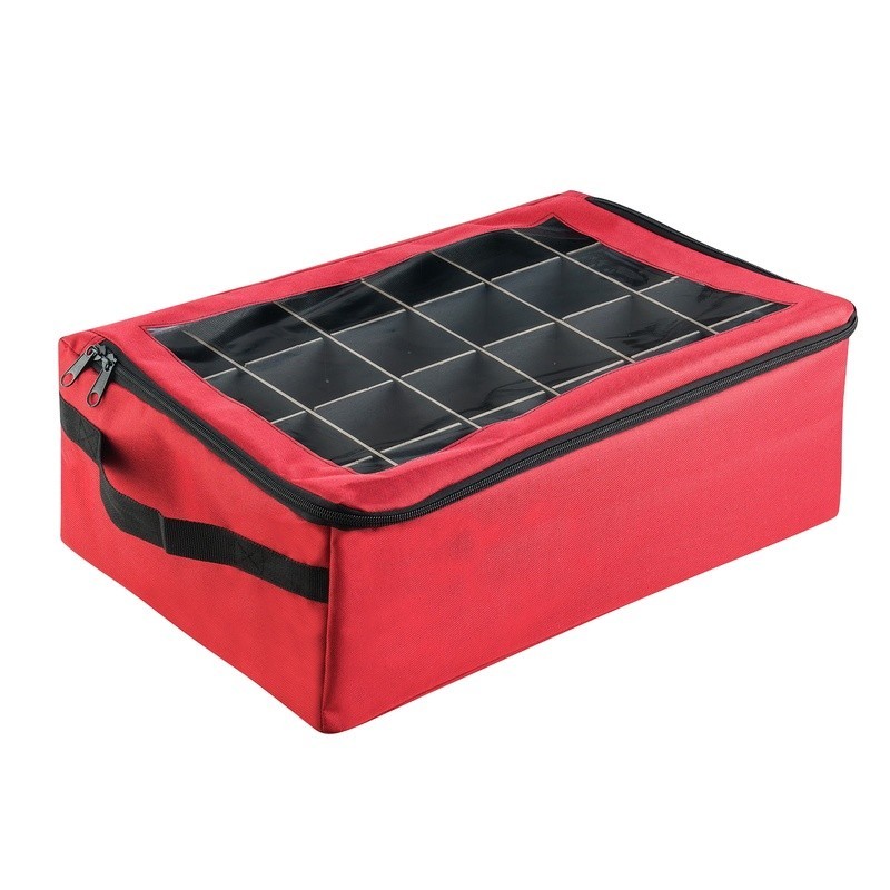 Ornament Storage Box 48 Compartment Organizer Christmas Decorations W/ Dividers