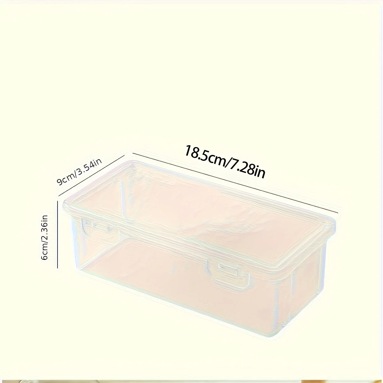 1/4pcs Large Clear Plastic Storage Boxes with Hinged Lids Ideal for Jewellery Or
